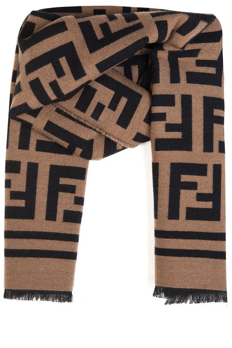 fendi men's devil-print silk twill scarf black|Men's Designer Scarves .